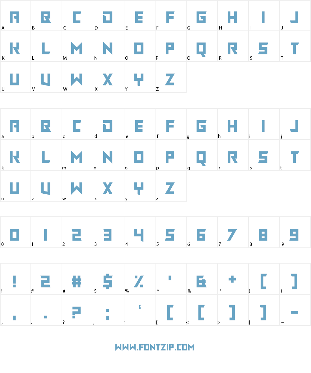 Chasing Rabbits Font Character